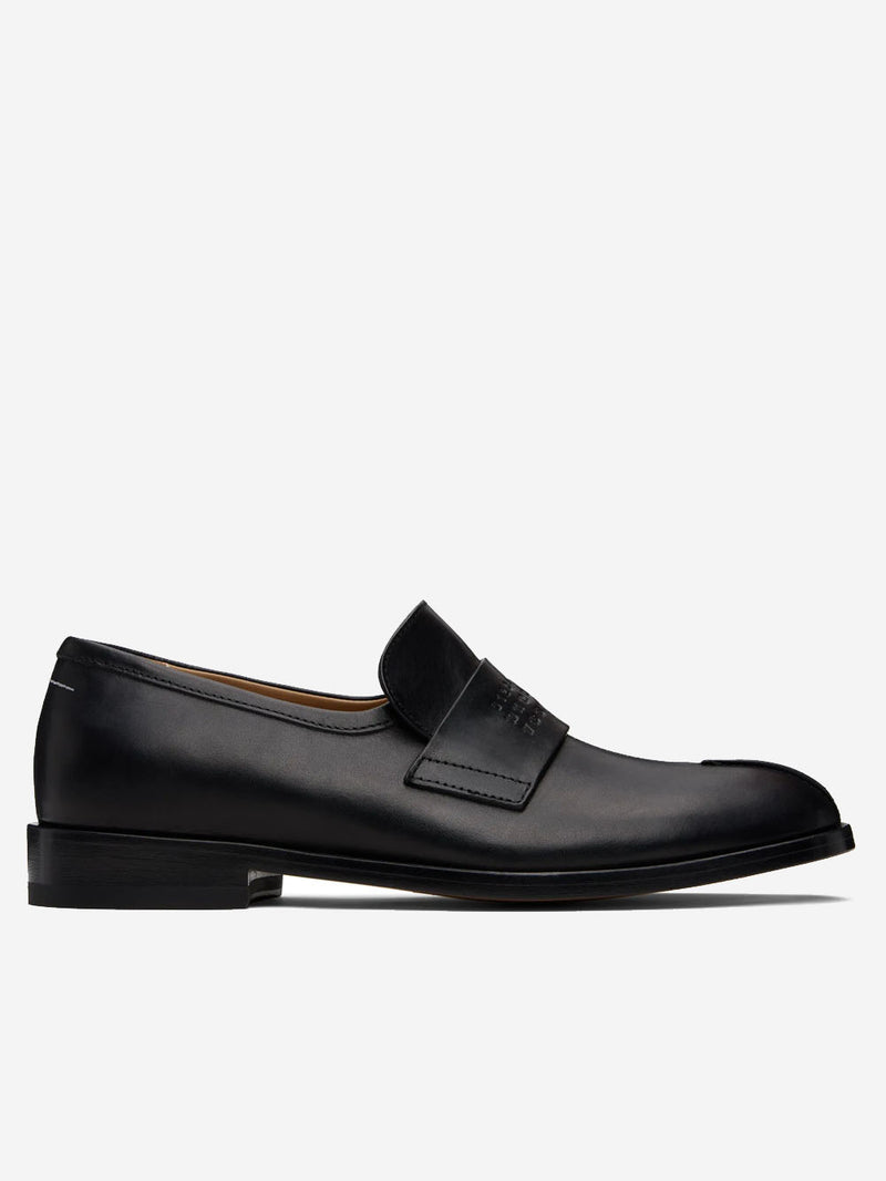 Mm6 Maison Margiela Mocassini New Classic Stitch in pelle nera