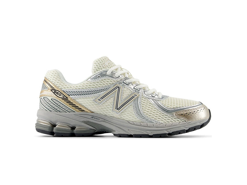 New Balance 860v2 Blanco Plata Dorado